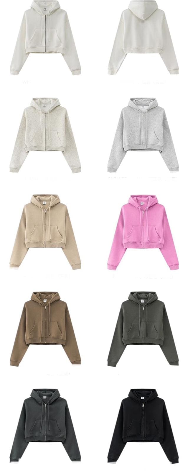 ז׳קט קפוצ׳ון קצר עם רוכסן אפור כהה – קולקציה במבחר צבעים – תמונה 5