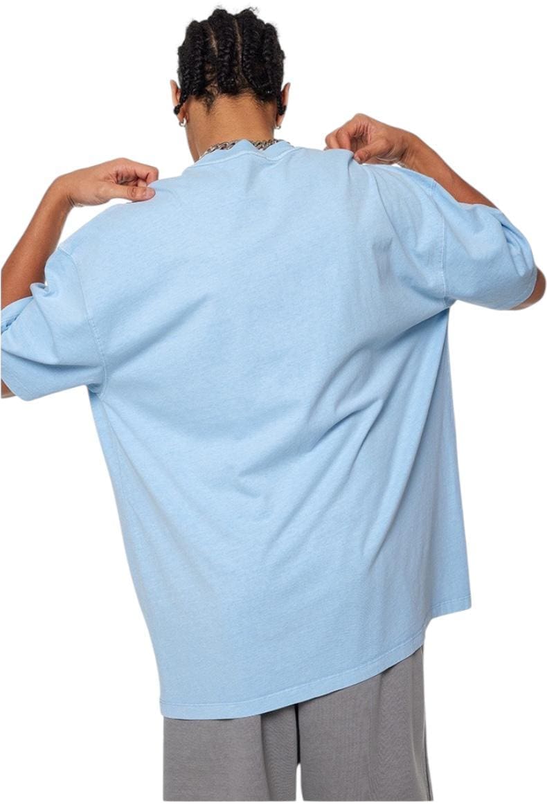 חולצת טי יוניסקס 100% כותנה כחול – תמונה 2